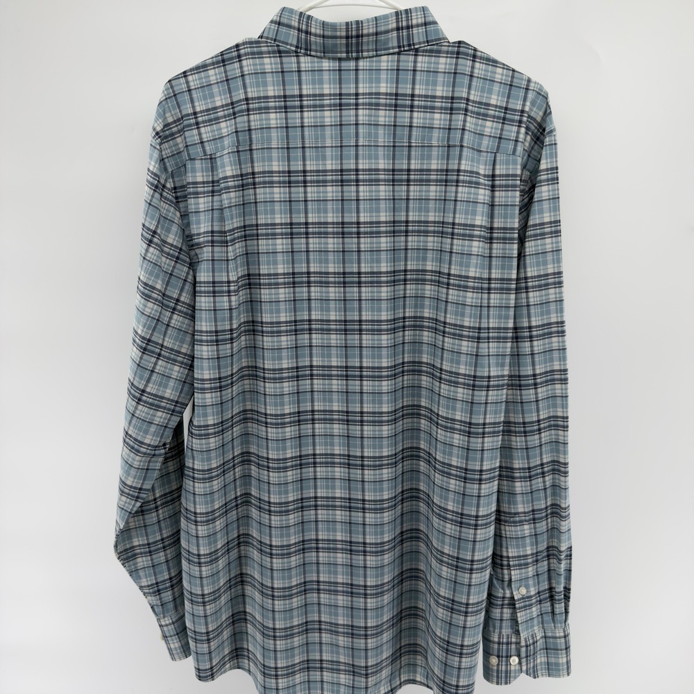 Southern Tide Intercoastal Mens Large Blue Plaid Performance Button Down Shirt - Picture 5 of 5
